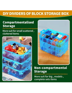 Caja de Almacenamiento WSBXBB Azul 30 Compartimentos para Juguetes 2
