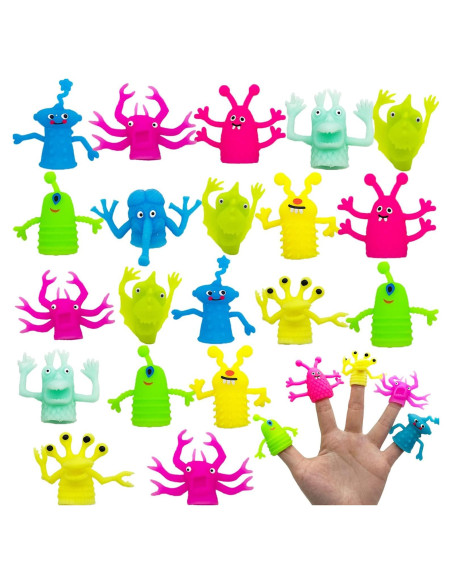 20 Piezas Títeres de Dedo Monstruo Qiuttnqn Coloridos