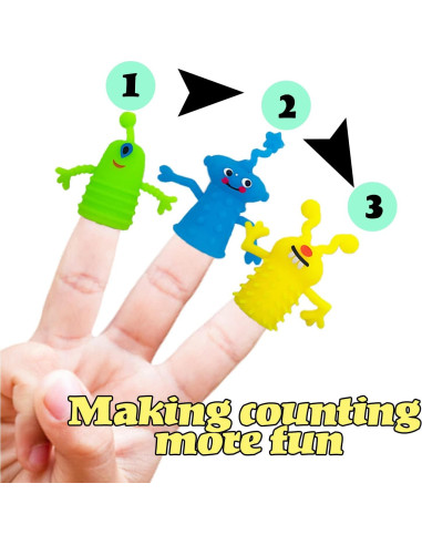 20 Piezas Títeres de Dedo Monstruo Qiuttnqn Coloridos