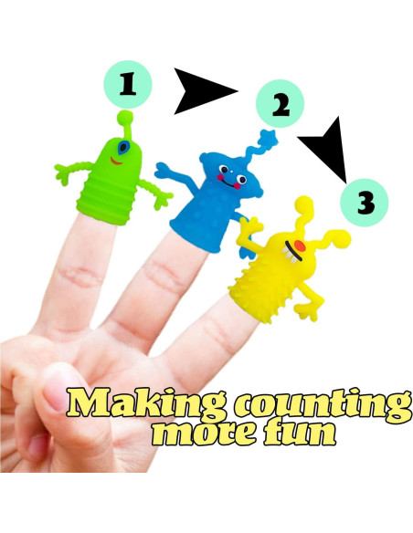 20 Piezas Títeres de Dedo Monstruo Qiuttnqn Coloridos