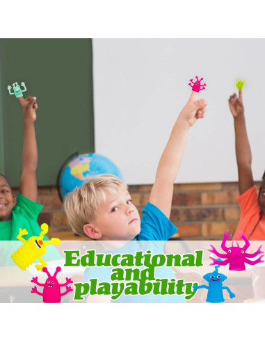 20 Piezas Títeres de Dedo Monstruo Qiuttnqn Coloridos