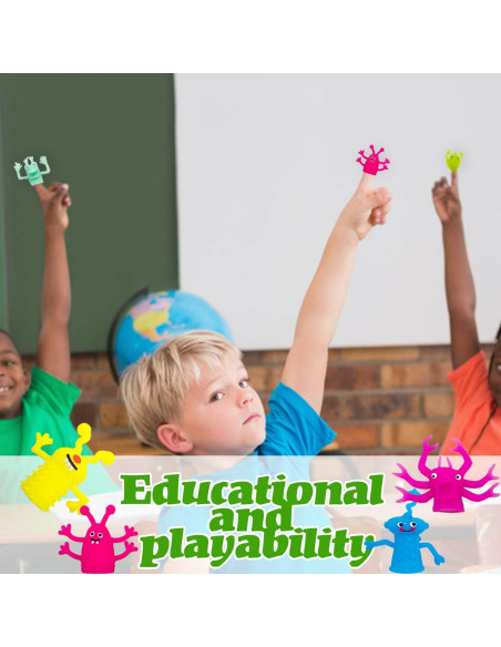 20 Piezas Títeres de Dedo Monstruo Qiuttnqn Coloridos