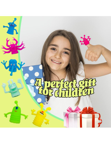 20 Piezas Títeres de Dedo Monstruo Qiuttnqn Coloridos