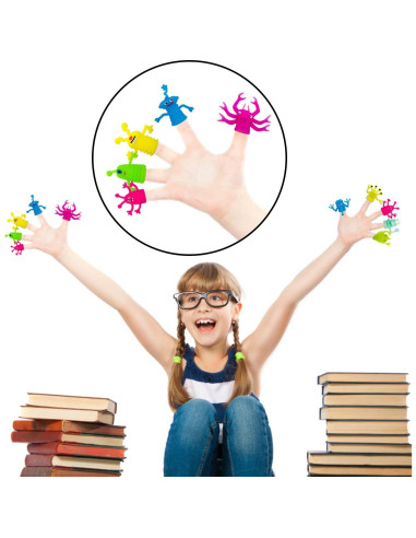 20 Piezas Títeres de Dedo Monstruo Qiuttnqn Coloridos