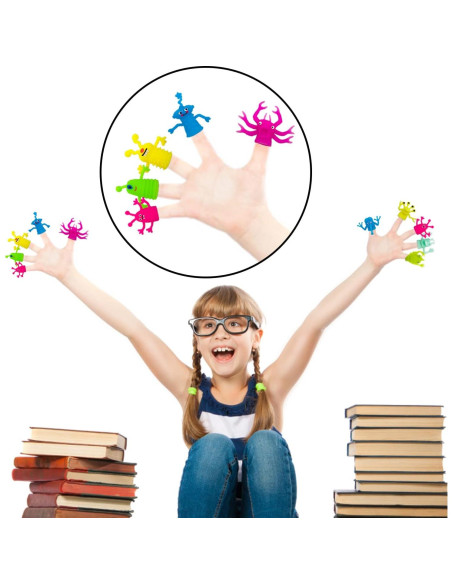 20 Piezas Títeres de Dedo Monstruo Qiuttnqn Coloridos