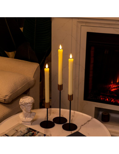 Homemory Velas LED de Cera Real 24.38 cm con Control Remoto