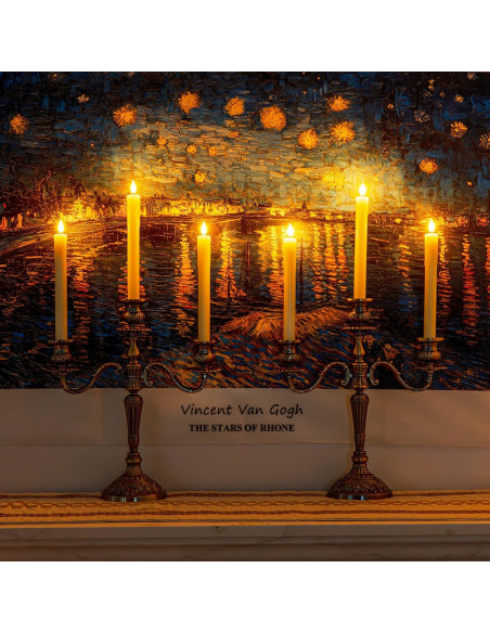 Homemory Velas LED de Cera Real 24.38 cm con Control Remoto