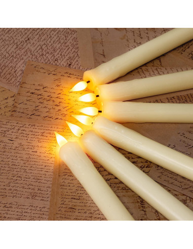 Homemory Velas LED de Cera Real 24.38 cm con Control Remoto