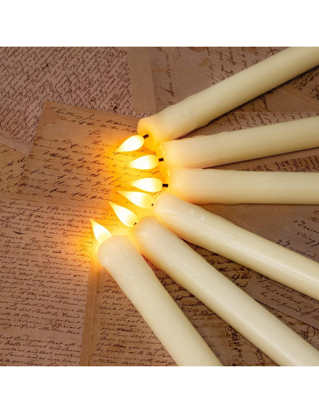 Homemory Velas LED de Cera Real 24.38 cm con Control Remoto