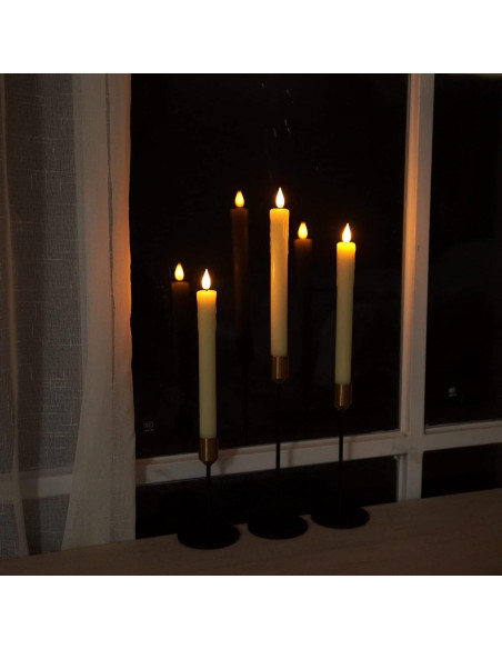 Homemory Velas LED de Cera Real 24.38 cm con Control Remoto