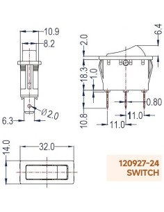 Interruptor Rocker Iluminado 120V Numano 120927-24 para Chimenea 2