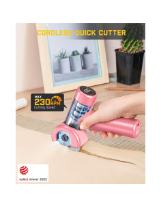 Tijeras eléctricas sin cable Fanttik C8 Nano 3.7V LED Rosa 2