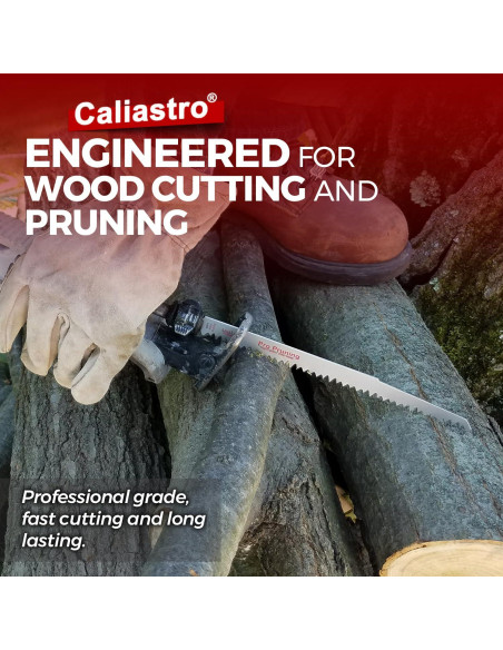 Paquete de 5 Sierras de Poda 23 cm Caliastro - Acero al Carbono