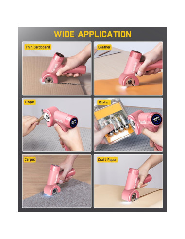 Tijeras eléctricas sin cable Fanttik C8 Nano 3.7V LED Rosa