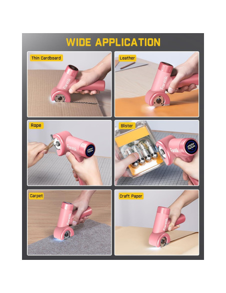 Tijeras eléctricas sin cable Fanttik C8 Nano 3.7V LED Rosa