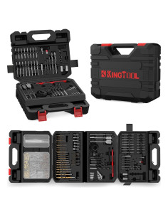Juego de Brocas KingTool 418 Piezas para Madera y Metal