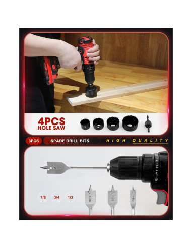 Juego de Brocas KingTool 418 Piezas para Madera y Metal