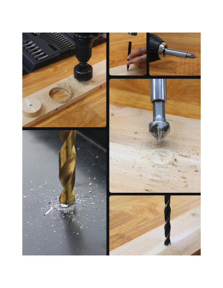 Juego de Brocas KingTool 418 Piezas para Madera y Metal