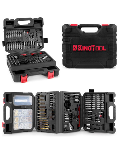 Juego de Brocas KingTool 418 Piezas para Madera y Metal