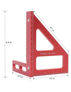 Regla de Medición Multi-Angulo 3D KETIPED 16.26 cm Aluminio 2