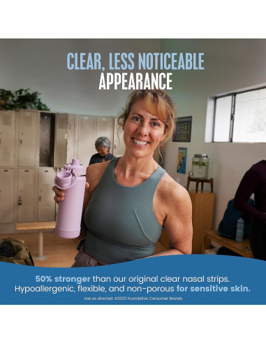 Tiras Nasales Breathe Right Fuerza Extra Transparentes 44 Unidades