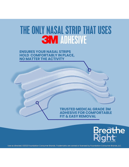 Tiras Nasales Breathe Right Fuerza Extra Transparentes 44 Unidades