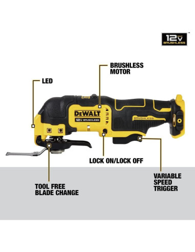 Herramienta Oscilante Inalámbrica DEWALT XTREME 12V MAX DCS353B