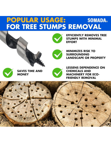 Broca de Auger SOMADA 3.81 cm x 20.32 cm para Madera