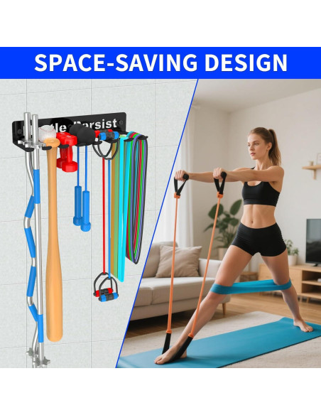 Soporte de barra olímpica ZGHKXY para pared - Organizador de gimnasio