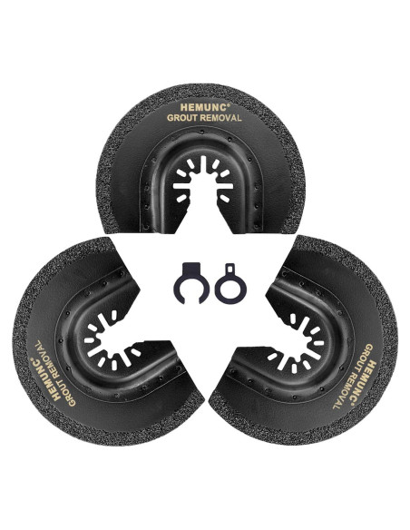 3 Cuchillas de Carburo HEMUNC para Eliminación de Lechada 1.59mm