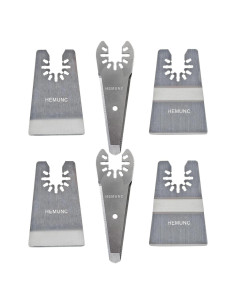 6 Cuchillas de Raspado Oscilante HEMUNC - Rígidas, Flexibles y Cónicas