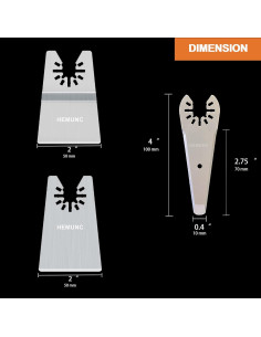 6 Cuchillas de Raspado Oscilante HEMUNC - Rígidas, Flexibles y Cónicas 2