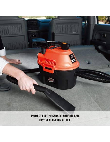 Aspiradora Armor All AA255 9.46L 2HP Húmedo/Seco Naranja