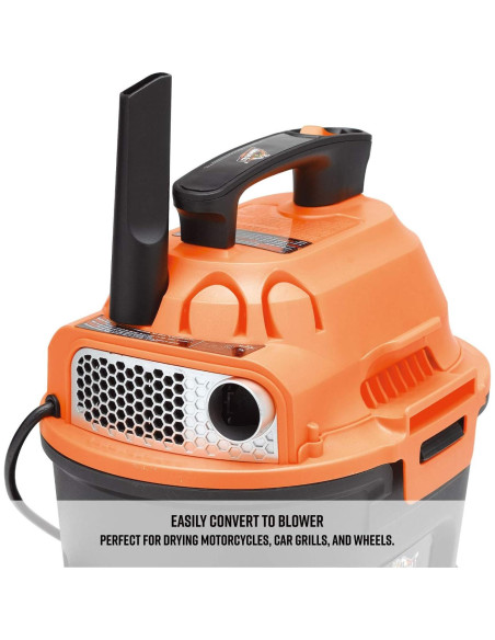 Aspiradora Armor All AA255 9.46L 2HP Húmedo/Seco Naranja