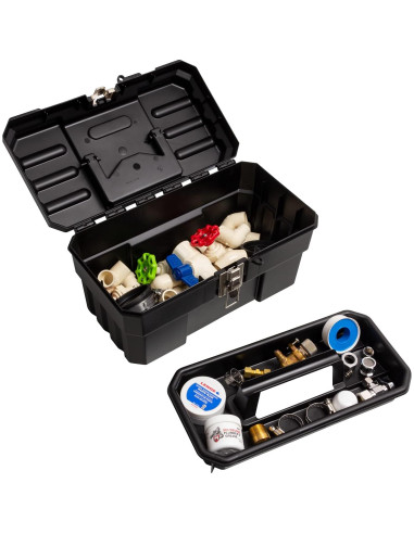 Caja de Almacenamiento Akro-Mils 35.56x20.57x20.57 cm Negra