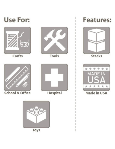 Caja de Almacenamiento Akro-Mils 35.56x20.57x20.57 cm Negra