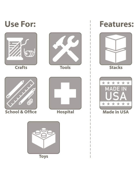 Caja de Almacenamiento Akro-Mils 35.56x20.57x20.57 cm Negra