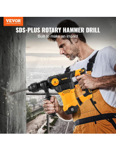 Martillo Perforador VEVOR 1500W SDS-Plus 3,18 cm Vel. Variable 2