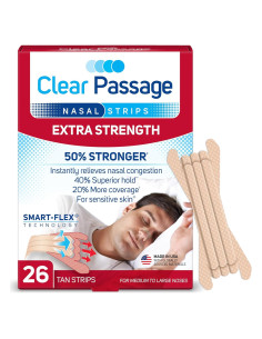 Tiras Nasales ASO Fuerza Extra 26 Unidades Beige