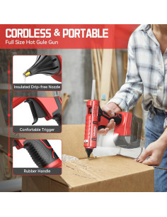 Pistola de Pegamento Caliente 100W MtiolHig Inalámbrica 18V 2