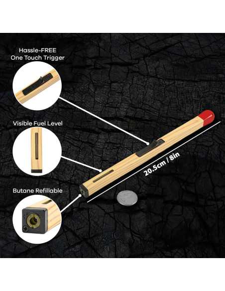 Encendedor de Butano Multifuncional KINGMAN PRIME - 2 Piezas