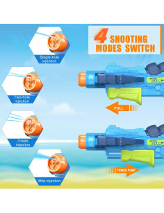 Pistola de Agua Ancesfun 4 PCS Ballesta 750 ml 7,92 m 2