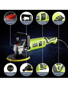 Pulidor Buffer SILVEL 1600W 6-7 Pulgadas 7 Velocidades 2