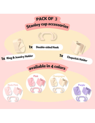 Juego de Accesorios Wefanify para Stanley Quencher H2.0 3 Piezas