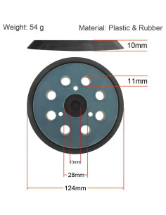 Almohadilla de Reemplazo DeWalt DW4388 para Lijadora 5" 2