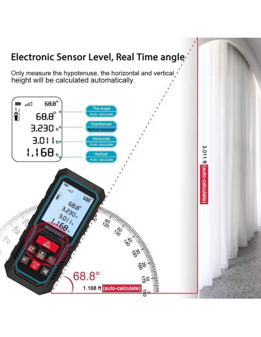 Medidor de Distancia Láser MiLESEEY D5 70m Precisión 2mm