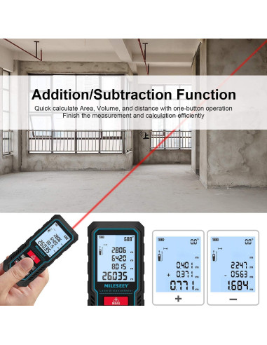 Medidor de Distancia Láser MiLESEEY D5 70m Precisión 2mm