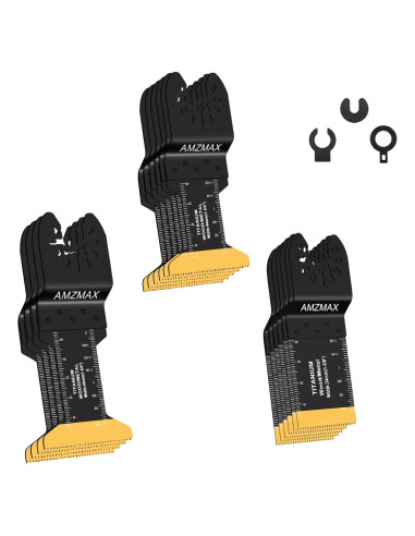 Kit de 16 Hojas de Sierra Oscilante Titanio AMZMAX para Multitool