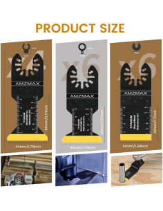 Kit de 16 Hojas de Sierra Oscilante Titanio AMZMAX para Multitool 2