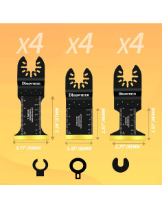 Juego de 12 Cuchillas Oscilantes Titanio Dbsawmxn para Metal y Madera 2